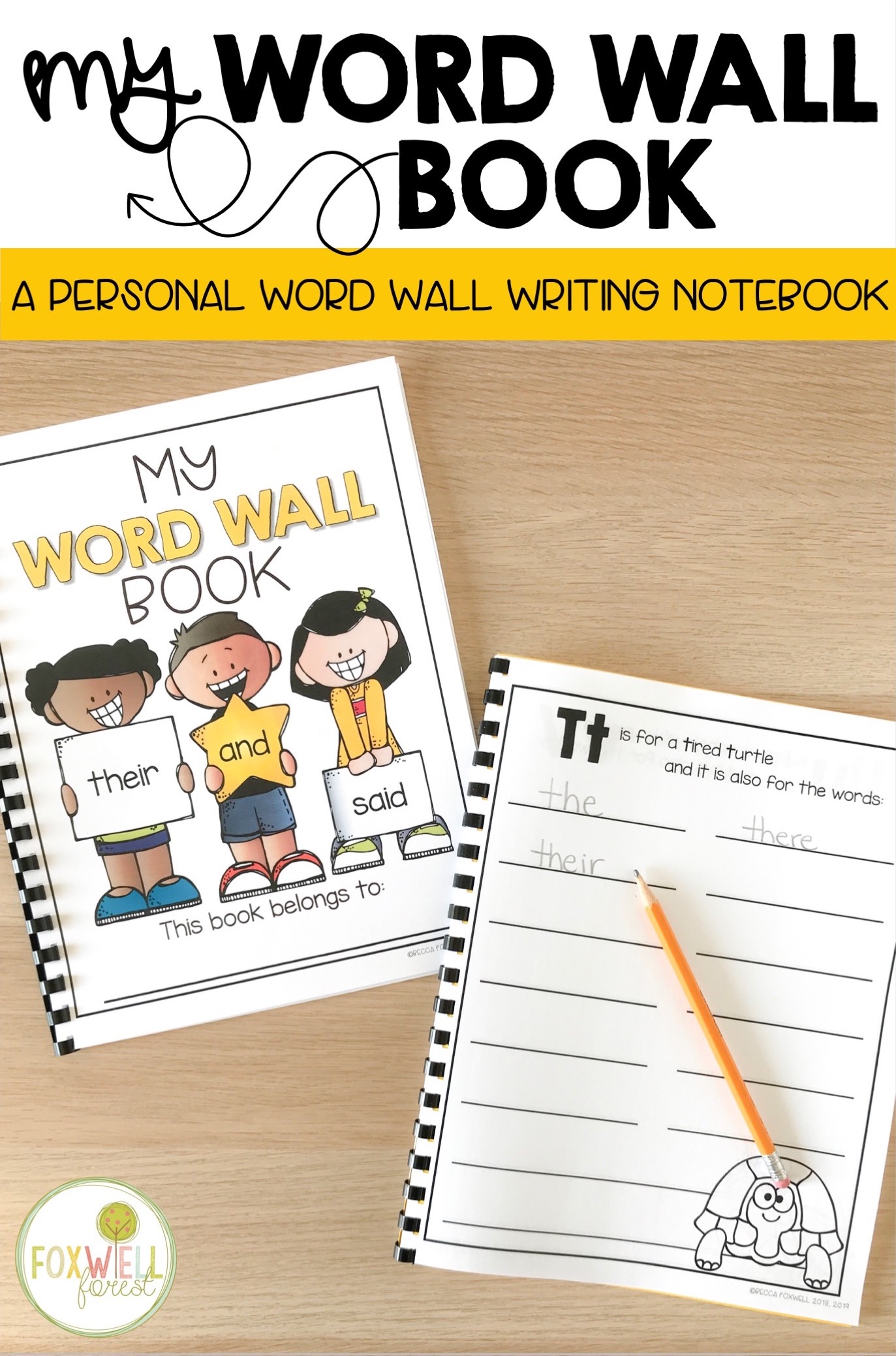 How To Use A Personal Word Wall Book - Foxwell Forest