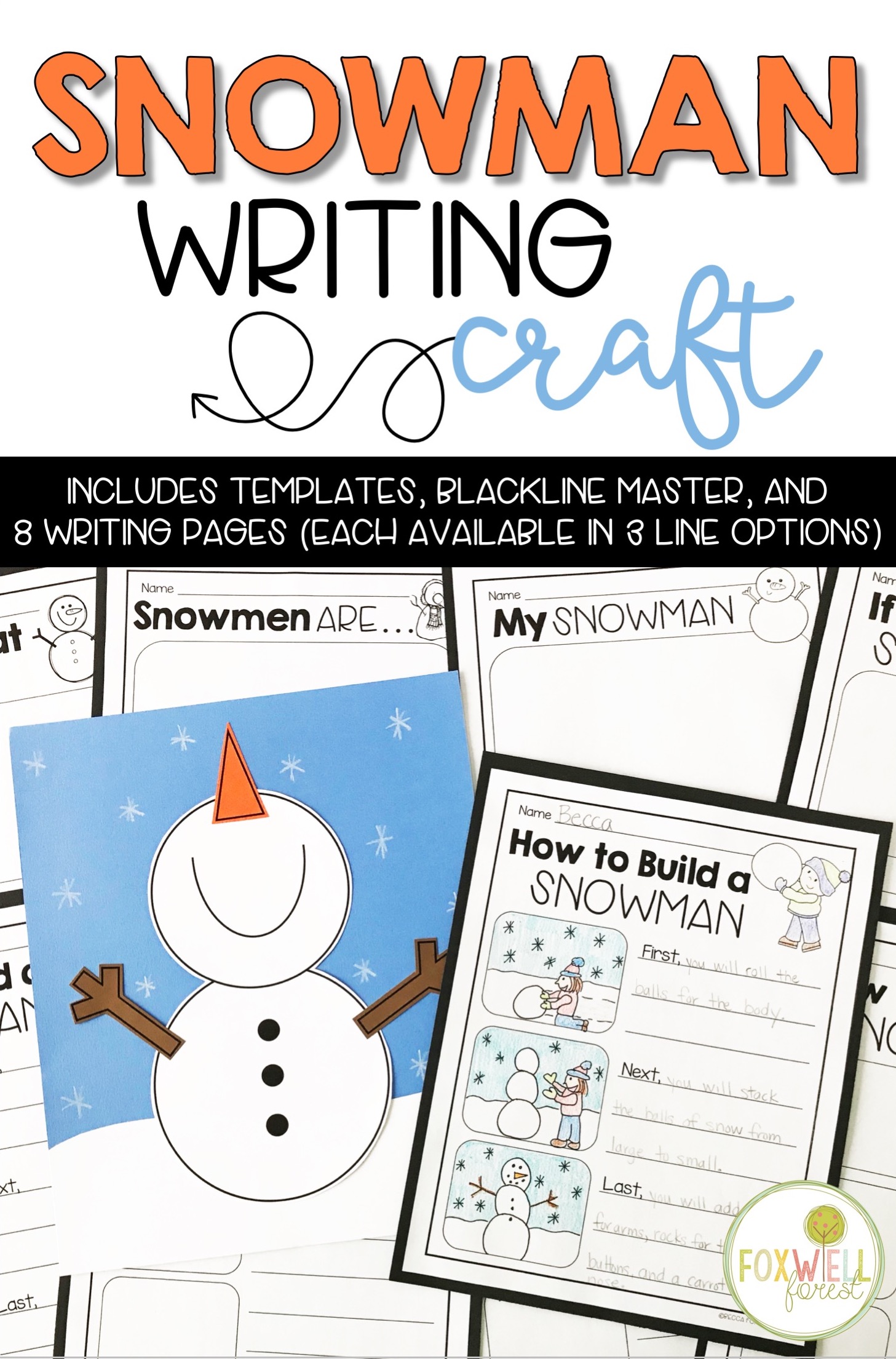 snowman writing craft 1
