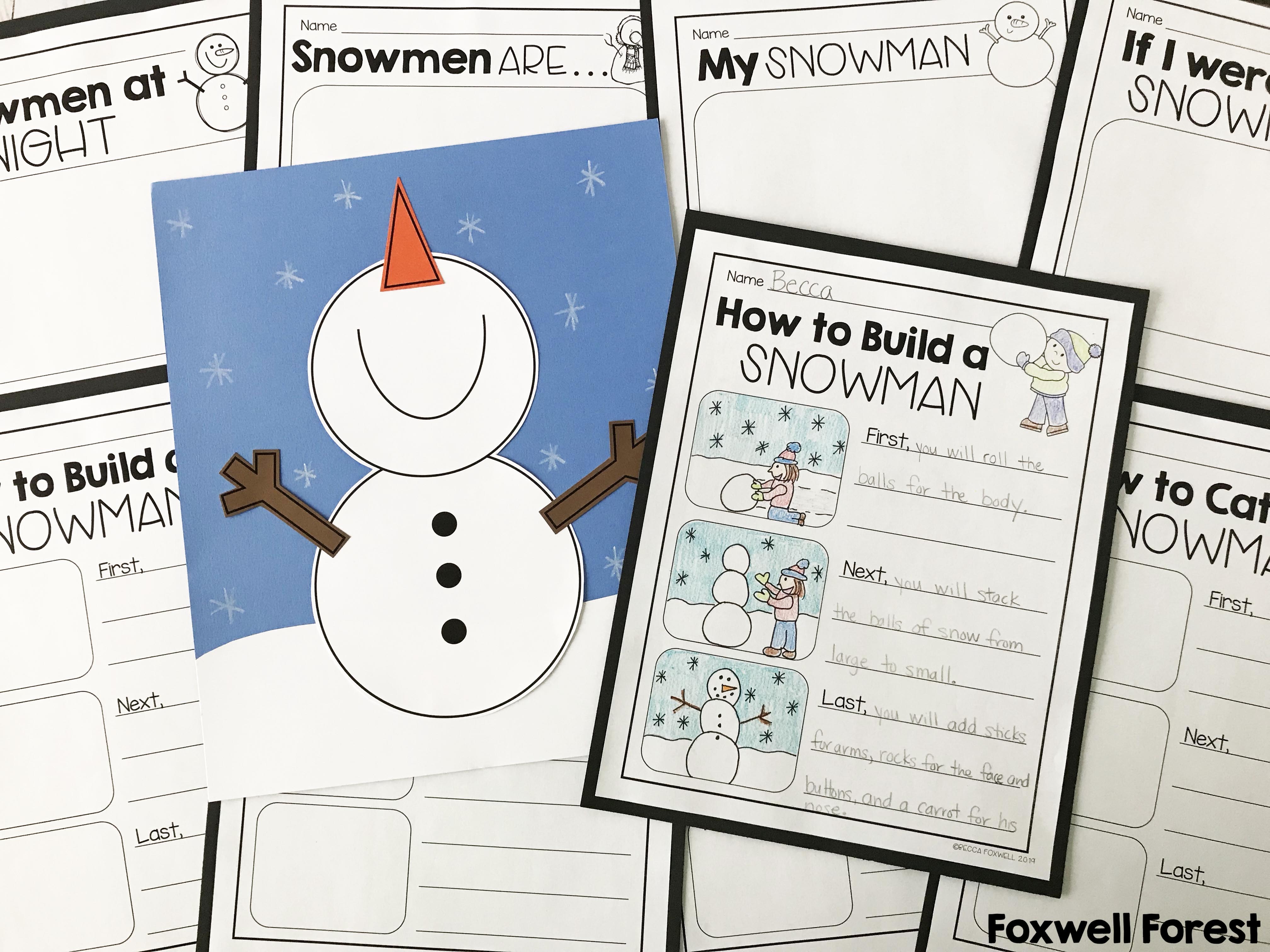 snowman writing craft 4