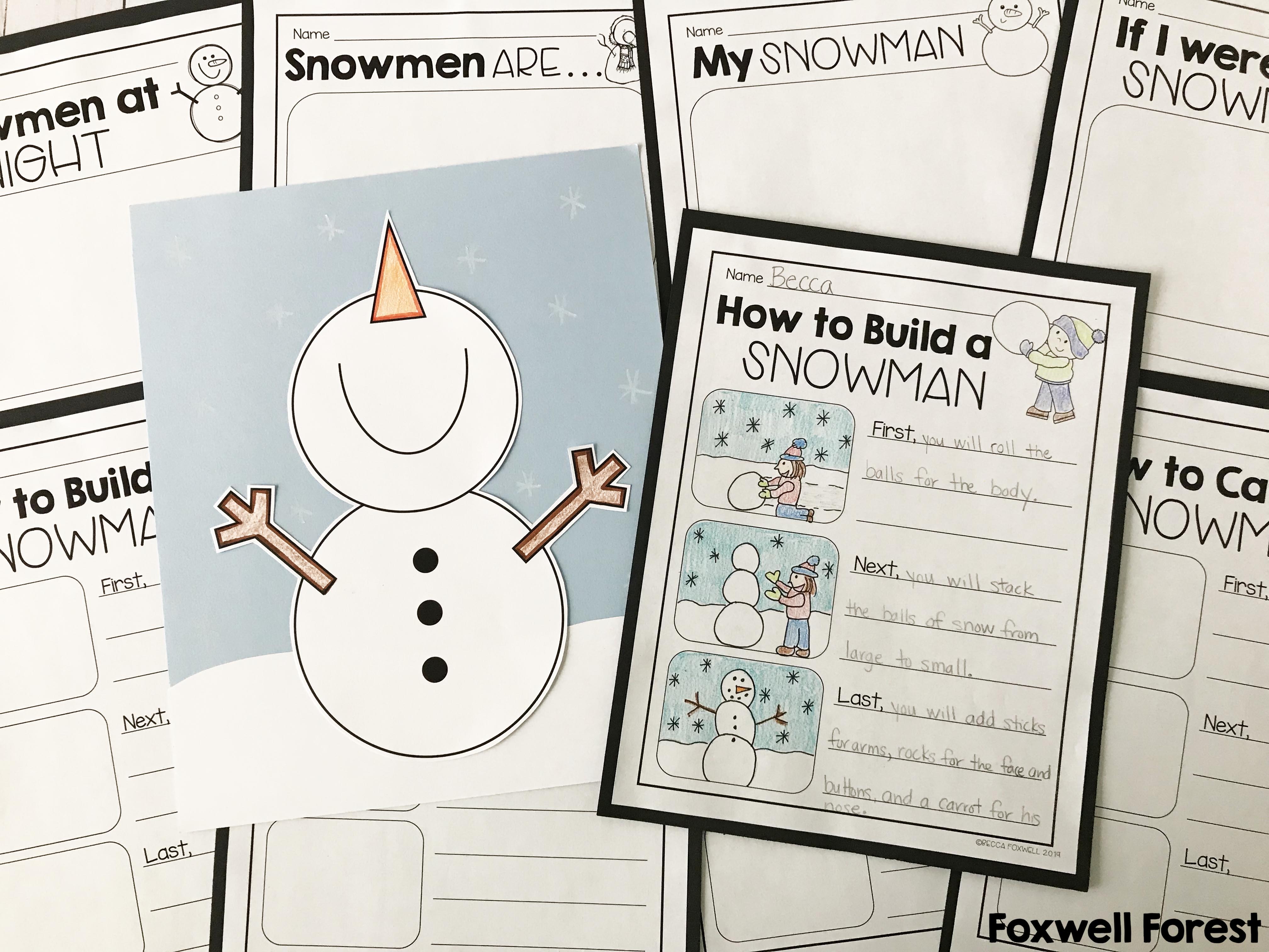 snowman writing craft 5