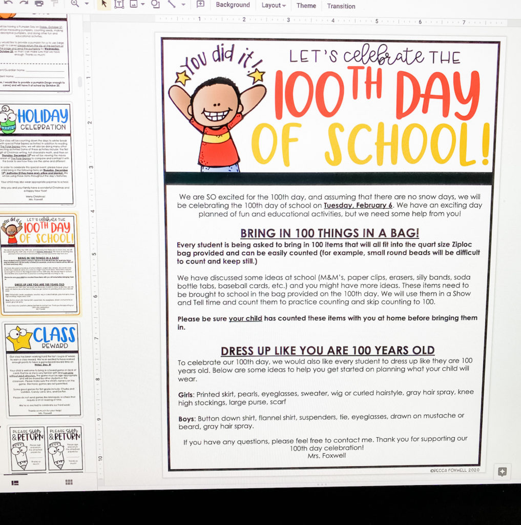 100th-day-of-school-activities-note-for-parents