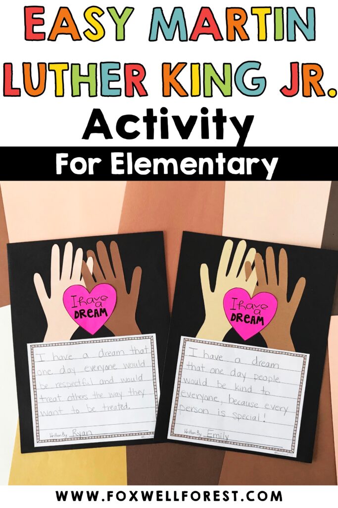 easy Martin Luther King Jr. activity for elementary