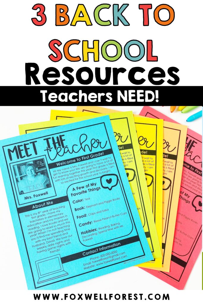 3 back to school resources teachers need