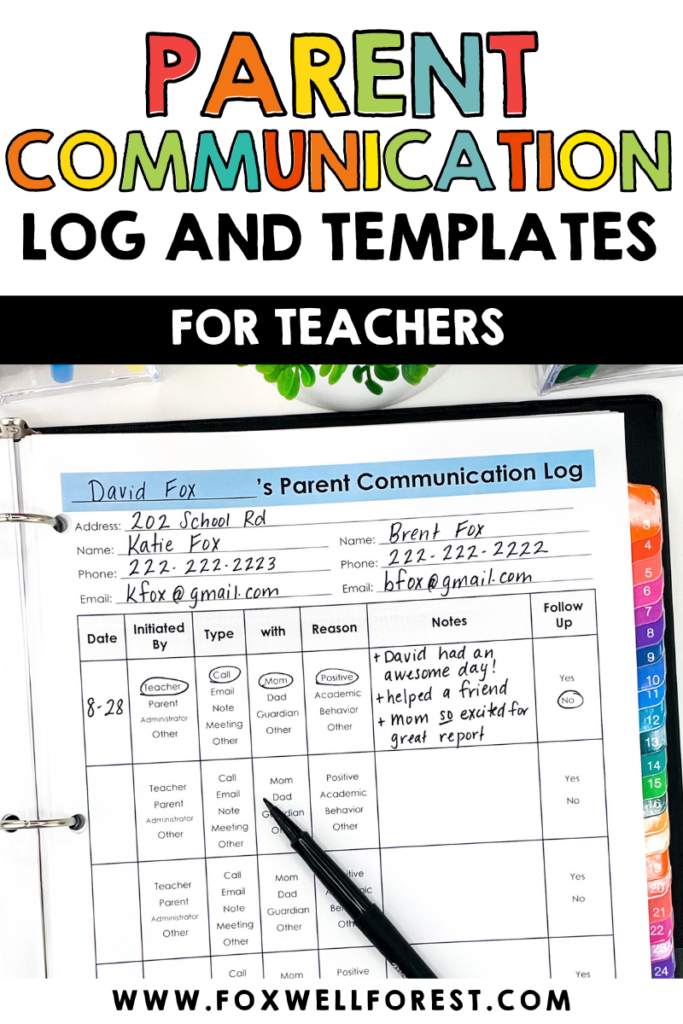 Parent Call Log Template for Teachers feature image
